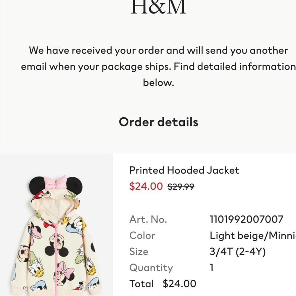 Disney Cream and Pink Character Hoodie
